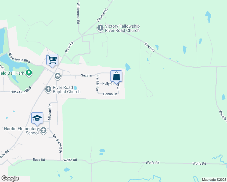 map of restaurants, bars, coffee shops, grocery stores, and more near 1307 Donna Drive in Redfield