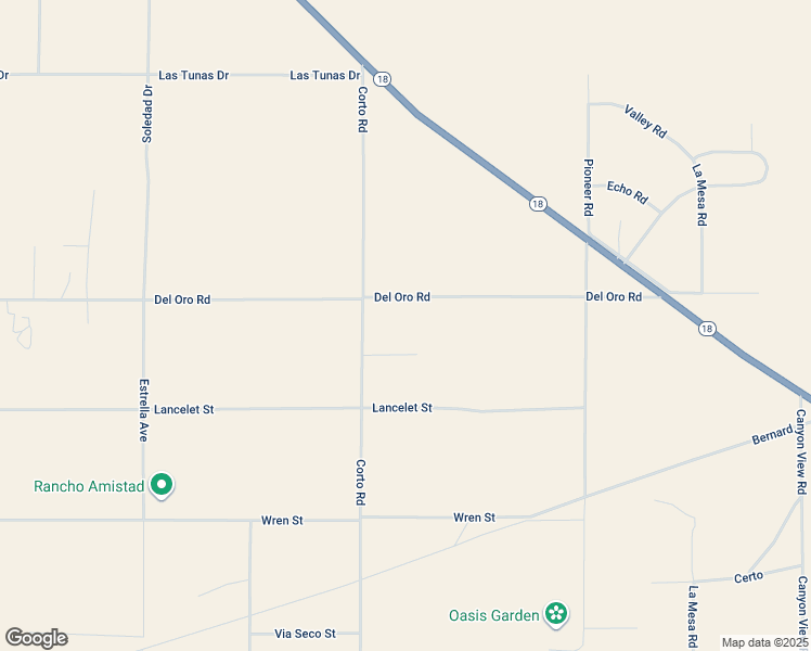 map of restaurants, bars, coffee shops, grocery stores, and more near 26585 Del Oro Road in Apple Valley