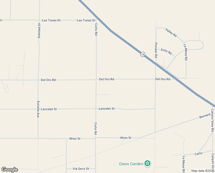 map of restaurants, bars, coffee shops, grocery stores, and more near 26585 Del Oro Road in Apple Valley