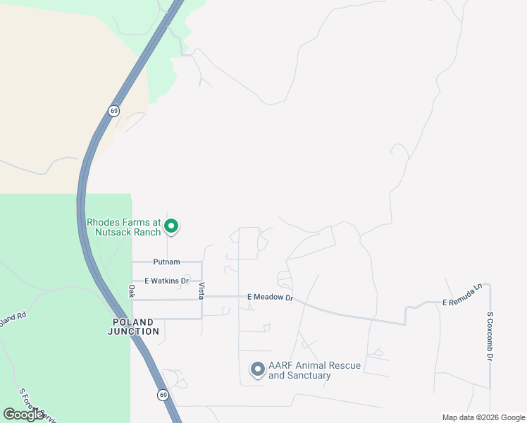 map of restaurants, bars, coffee shops, grocery stores, and more near 6117 South Country Road in Mayer
