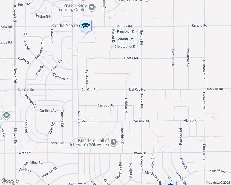 map of restaurants, bars, coffee shops, grocery stores, and more near 21540 Del Oro Road in Apple Valley