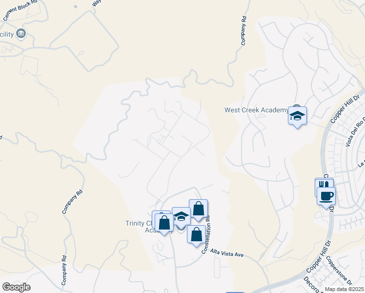 map of restaurants, bars, coffee shops, grocery stores, and more near 25129 Rye Canyon Loop in Santa Clarita