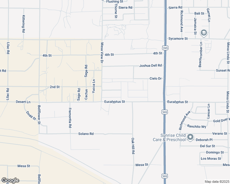 map of restaurants, bars, coffee shops, grocery stores, and more near 11901 Eucalyptus Street in Victorville