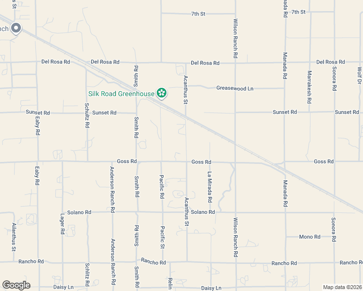 map of restaurants, bars, coffee shops, grocery stores, and more near Acanthus Street in Phelan