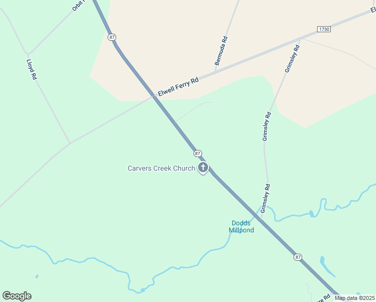 map of restaurants, bars, coffee shops, grocery stores, and more near 16860 North Carolina 87 in Council