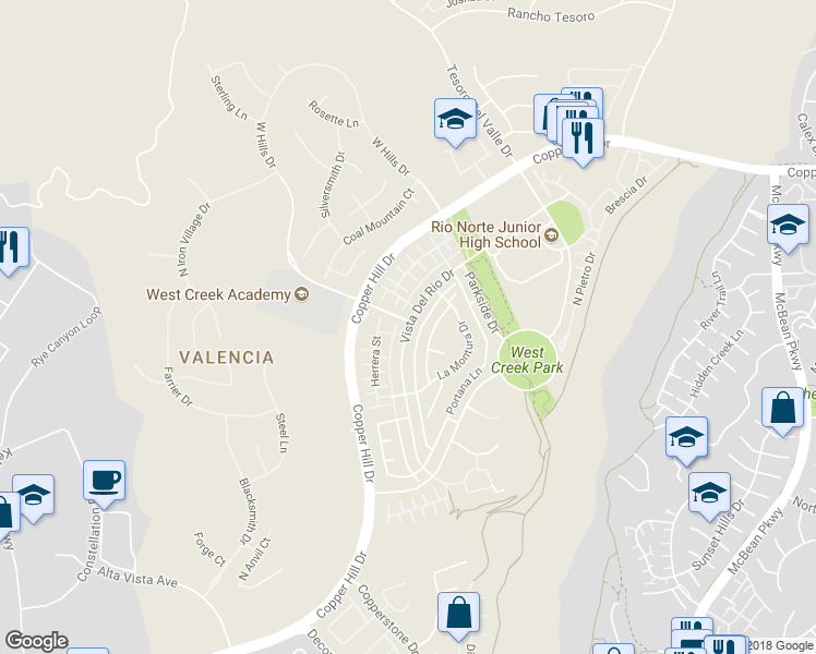 map of restaurants, bars, coffee shops, grocery stores, and more near 28620 Vista Del Rio Drive in Los Angeles County