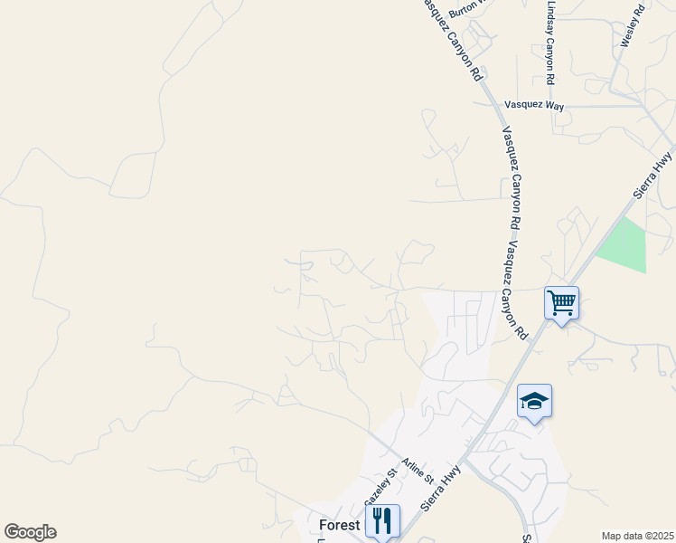 map of restaurants, bars, coffee shops, grocery stores, and more near 16820 Solana Lane in Los Angeles County