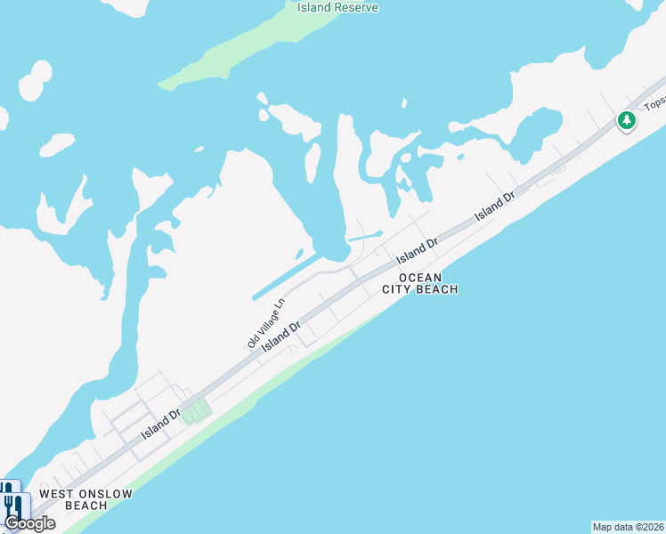 map of restaurants, bars, coffee shops, grocery stores, and more near 151 Old Village Lane in Sneads Ferry