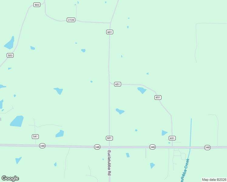 map of restaurants, bars, coffee shops, grocery stores, and more near 634 County Road 601 in Guntown