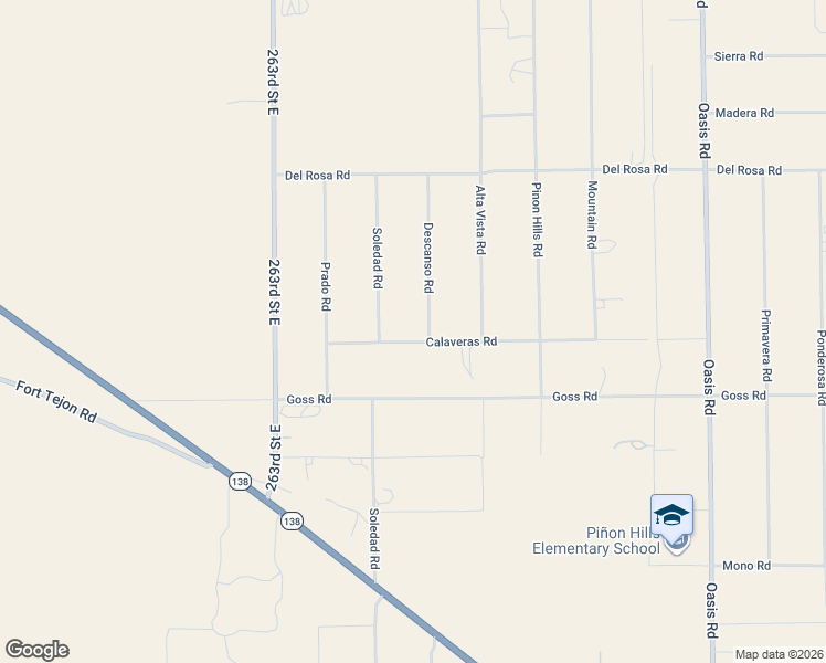 map of restaurants, bars, coffee shops, grocery stores, and more near 388 Calaveras Road in Piñon Hills