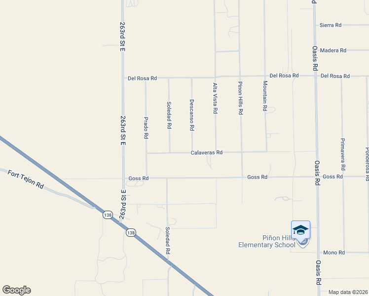 map of restaurants, bars, coffee shops, grocery stores, and more near 388 Calaveras Road in Piñon Hills