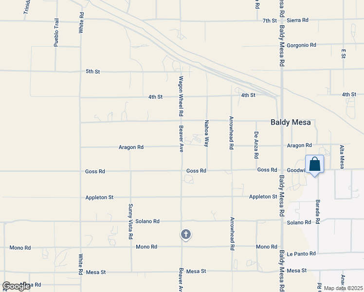 map of restaurants, bars, coffee shops, grocery stores, and more near 2nd Street in Phelan