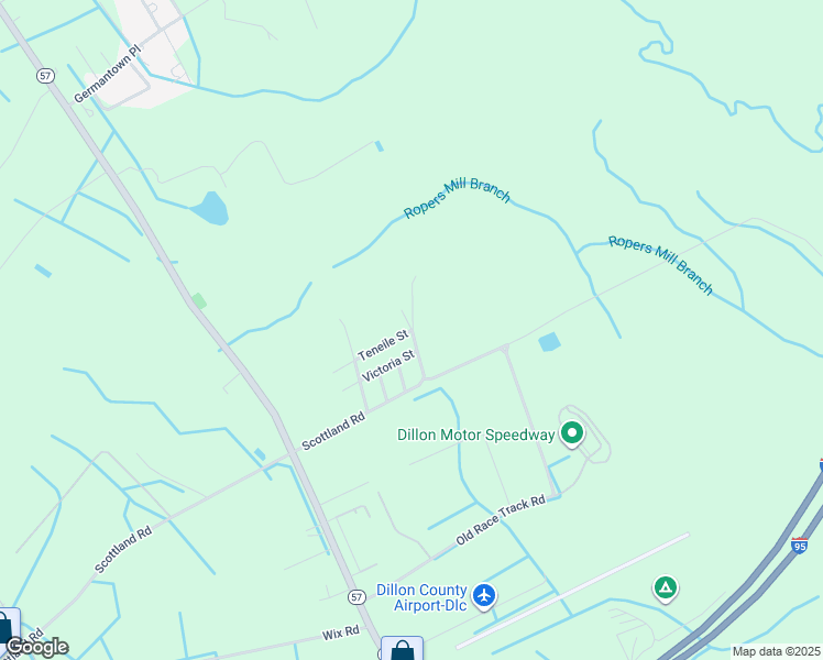 map of restaurants, bars, coffee shops, grocery stores, and more near 1719 Tarte Street in Dillon