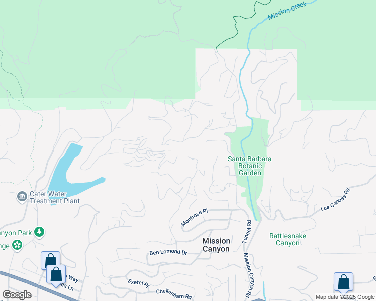 map of restaurants, bars, coffee shops, grocery stores, and more near 2811 Holly Road in Santa Barbara