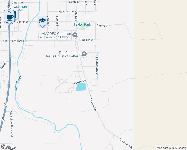 map of restaurants, bars, coffee shops, grocery stores, and more near 730 Jasper Cir in Taylor