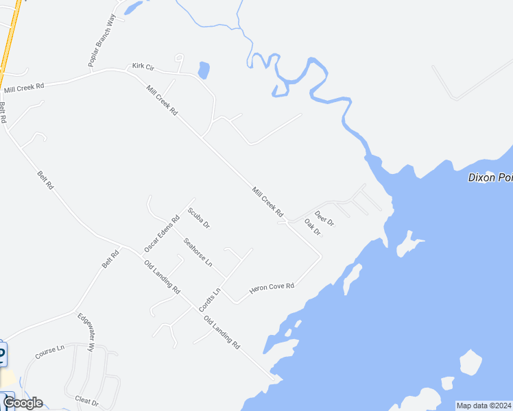 map of restaurants, bars, coffee shops, grocery stores, and more near 1120 Mill Creek Road in Hampstead