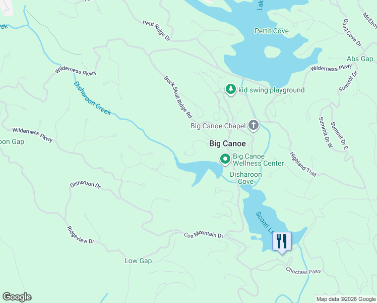 map of restaurants, bars, coffee shops, grocery stores, and more near 350 Laurel Ridge Trail in Jasper