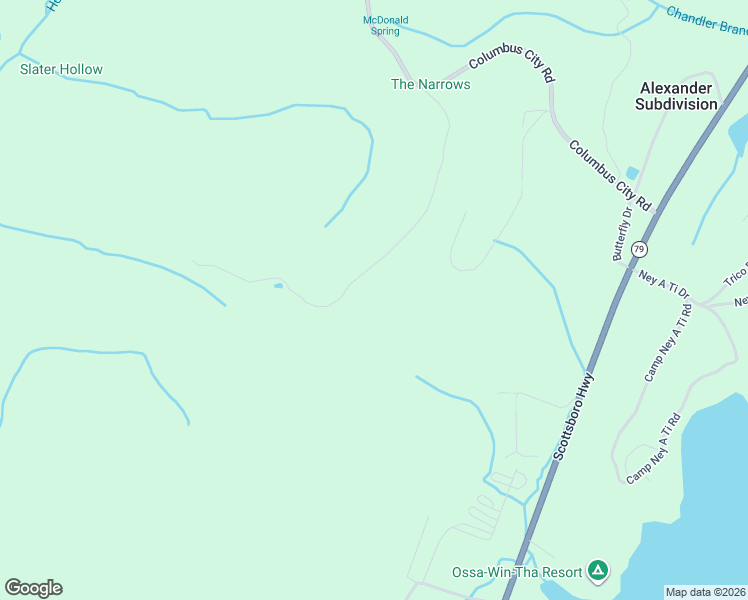 map of restaurants, bars, coffee shops, grocery stores, and more near 581 McCorkle Mountain Road in Guntersville