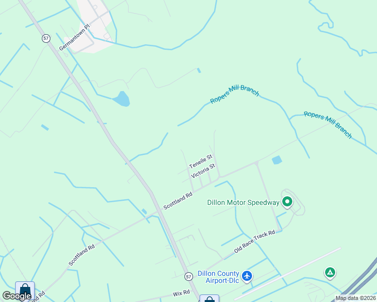 map of restaurants, bars, coffee shops, grocery stores, and more near 1706 Hazel Street in Dillon