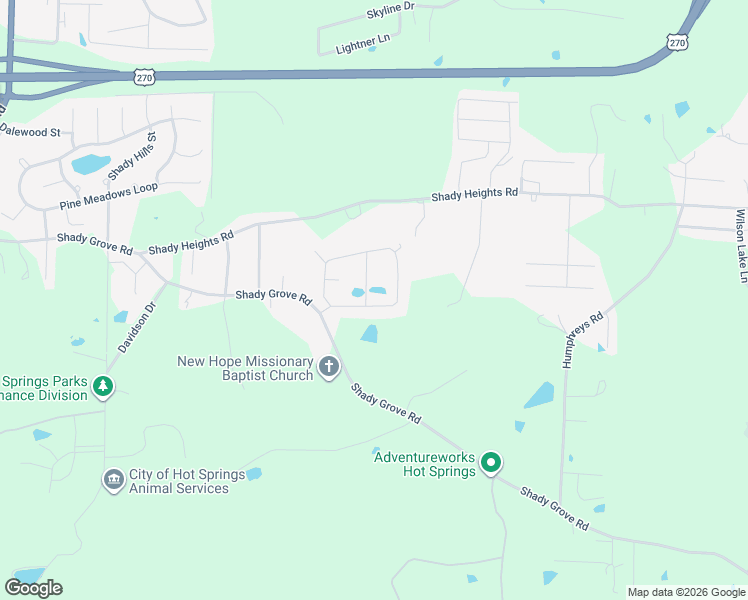 map of restaurants, bars, coffee shops, grocery stores, and more near 211 Mapleleaf Circle in Hot Springs