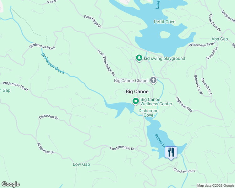 map of restaurants, bars, coffee shops, grocery stores, and more near 229 Laurel Ridge Trail in Jasper