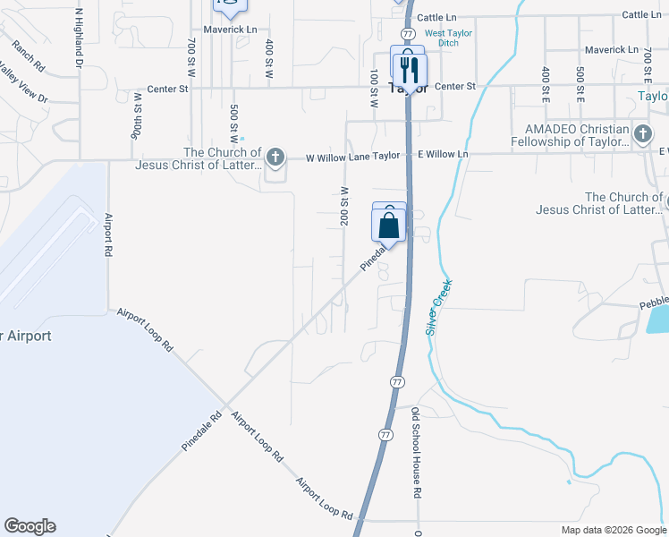 map of restaurants, bars, coffee shops, grocery stores, and more near 422 West Willow Lane Taylor in Taylor