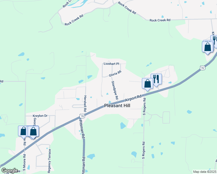 map of restaurants, bars, coffee shops, grocery stores, and more near 163 Pilgrim Drive in Hot Springs