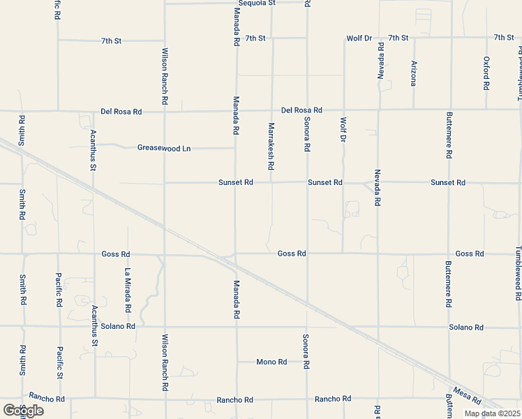 map of restaurants, bars, coffee shops, grocery stores, and more near 11438 Marrakesh Road in Phelan