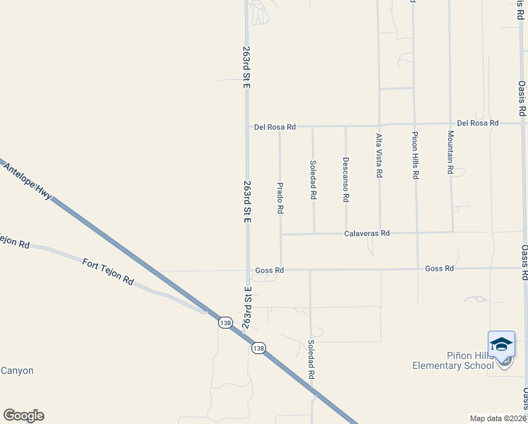 map of restaurants, bars, coffee shops, grocery stores, and more near 11438 Prado Road in Pinon Hills