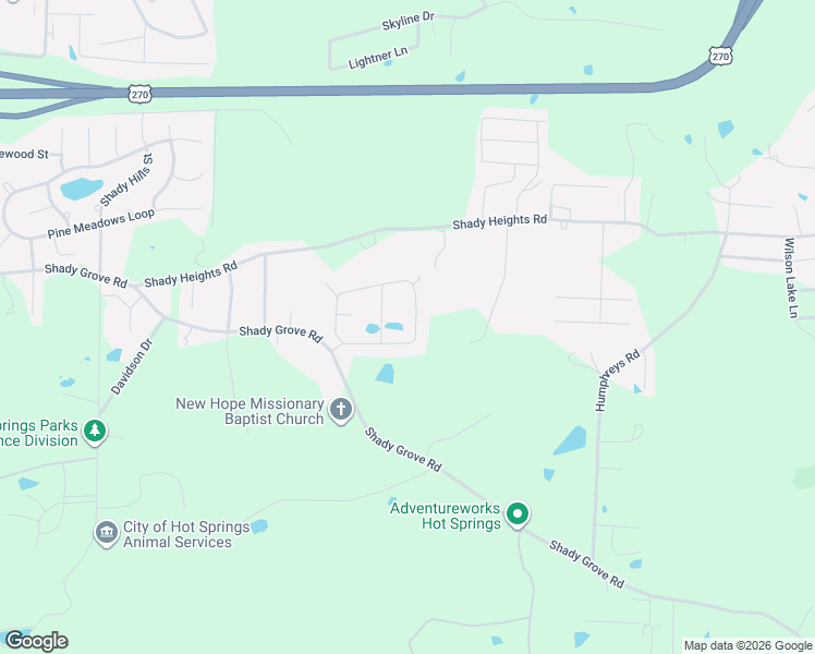 map of restaurants, bars, coffee shops, grocery stores, and more near 211 Mapleleaf Circle in Hot Springs