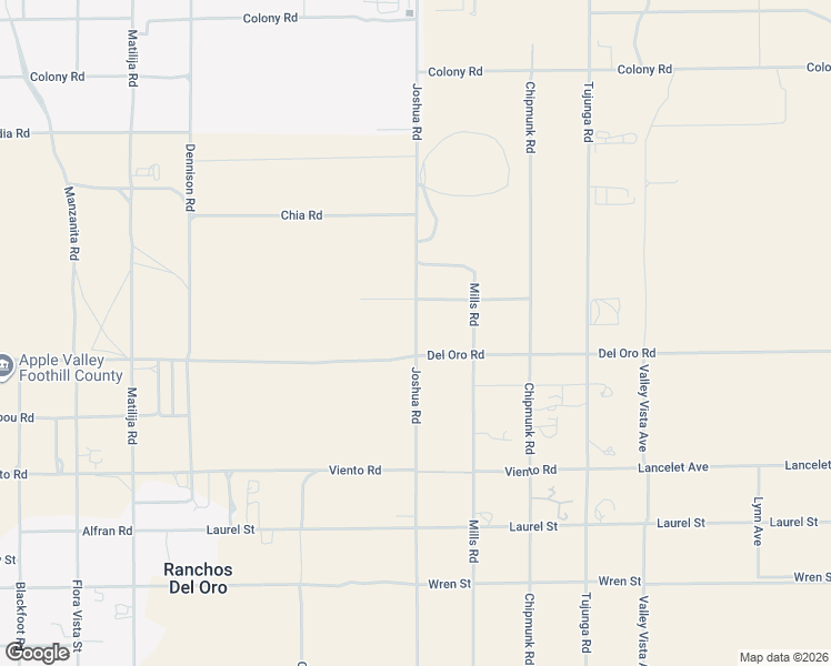 map of restaurants, bars, coffee shops, grocery stores, and more near Joshua Road in Apple Valley