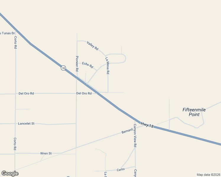 map of restaurants, bars, coffee shops, grocery stores, and more near La Mesa Road in Apple Valley