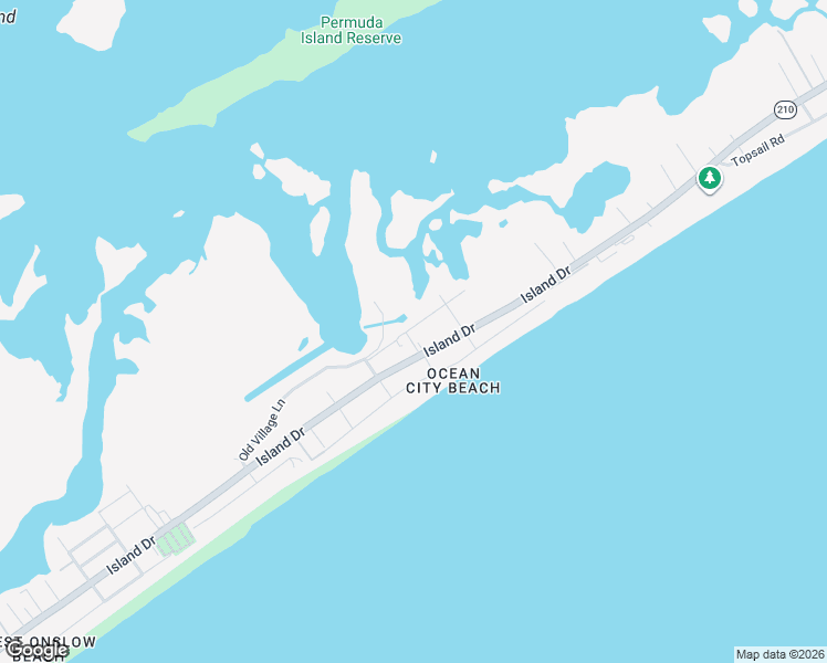 map of restaurants, bars, coffee shops, grocery stores, and more near 3304 Gray Street in North Topsail Beach