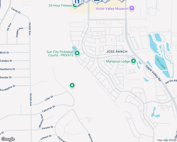 map of restaurants, bars, coffee shops, grocery stores, and more near 11444 River Run Street in Apple Valley
