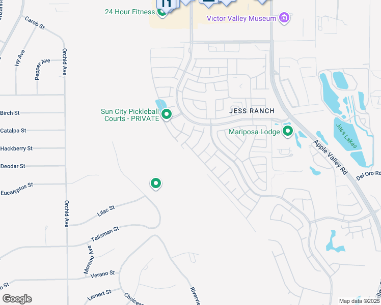 map of restaurants, bars, coffee shops, grocery stores, and more near 11444 River Run Street in Apple Valley