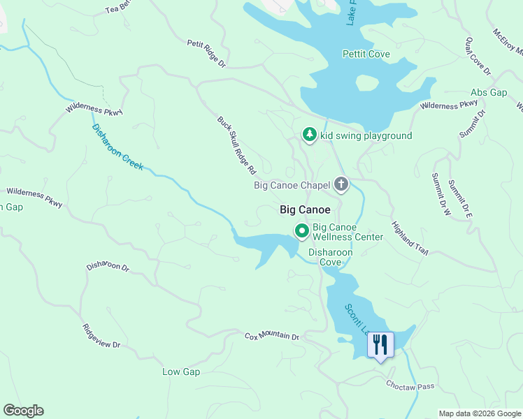map of restaurants, bars, coffee shops, grocery stores, and more near 229 Laurel Ridge Trail in Jasper