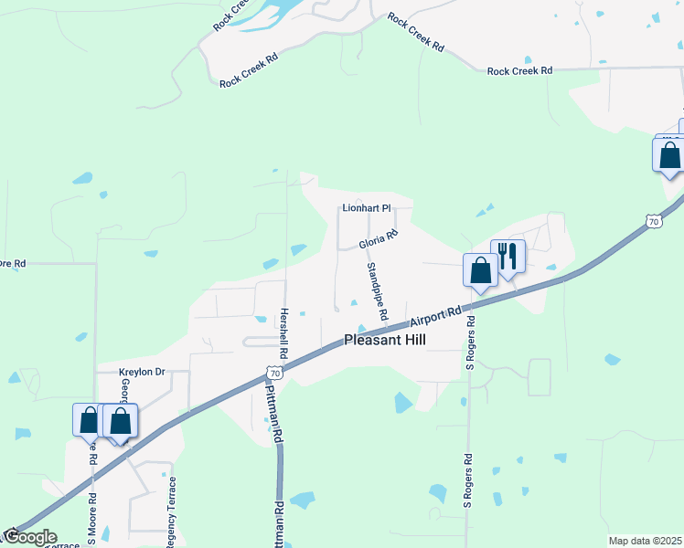 map of restaurants, bars, coffee shops, grocery stores, and more near 163 Pilgrim Drive in Hot Springs