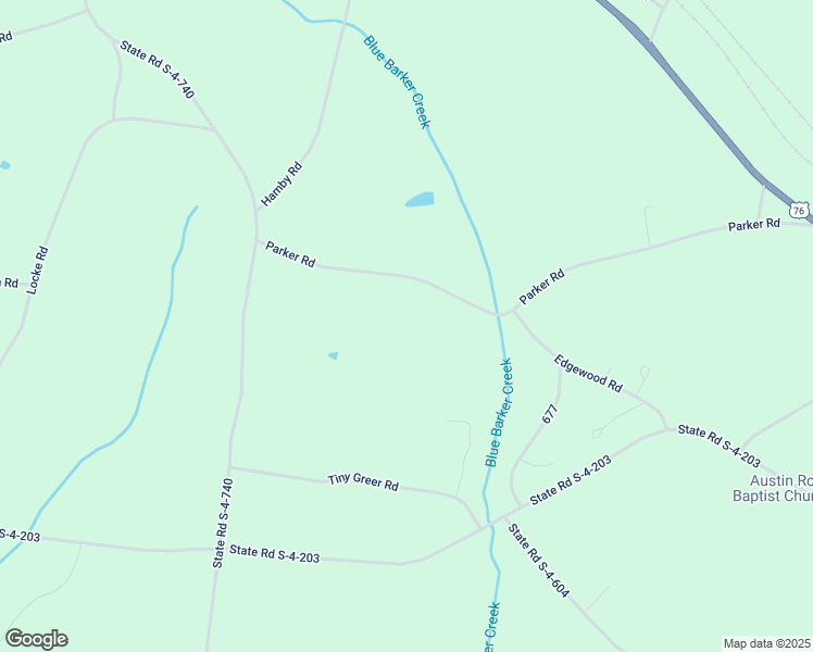 map of restaurants, bars, coffee shops, grocery stores, and more near 134 Parker Road in Honea Path