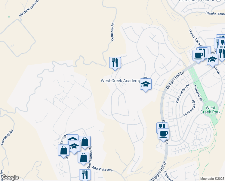 map of restaurants, bars, coffee shops, grocery stores, and more near 28669 Farrier Drive in Santa Clarita