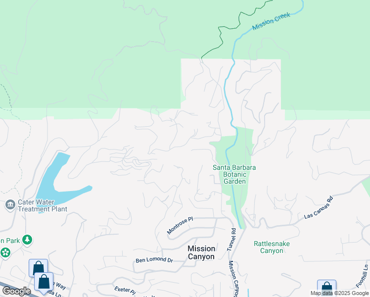 map of restaurants, bars, coffee shops, grocery stores, and more near 2811 Holly Road in Santa Barbara