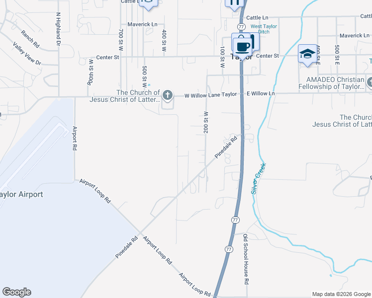 map of restaurants, bars, coffee shops, grocery stores, and more near 422 West Willow Lane Taylor in Taylor