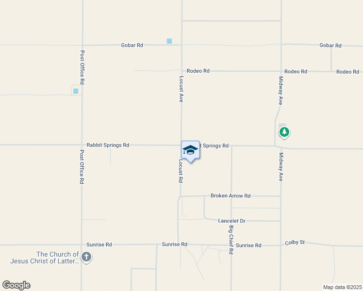 map of restaurants, bars, coffee shops, grocery stores, and more near Locust Avenue in Lucerne Valley