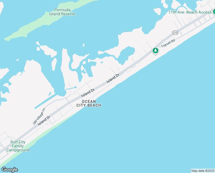 map of restaurants, bars, coffee shops, grocery stores, and more near 645 Ocean Drive in North Topsail Beach