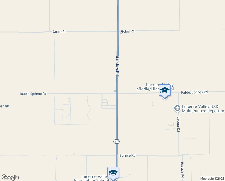 map of restaurants, bars, coffee shops, grocery stores, and more near Rabbit Springs Road in Lucerne Valley