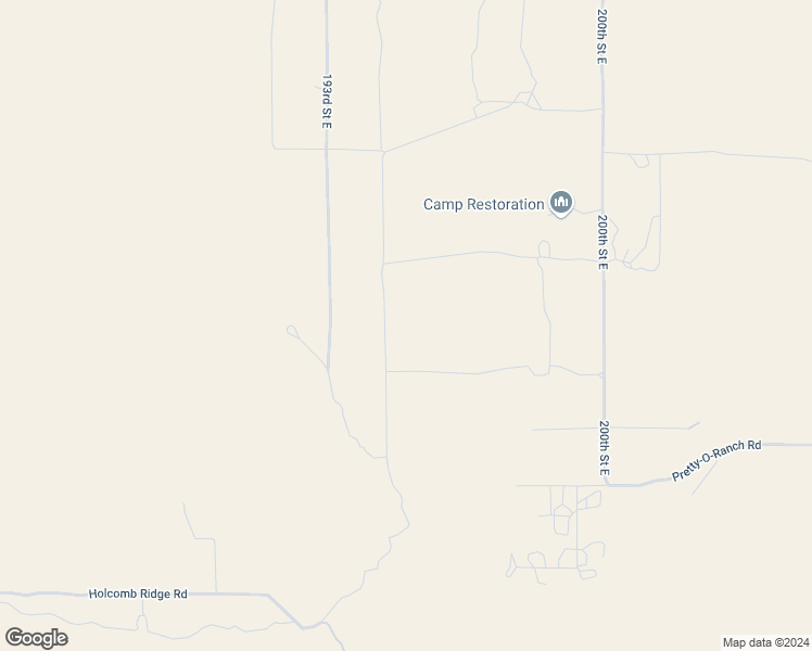 map of restaurants, bars, coffee shops, grocery stores, and more near 195th Street East in Llano