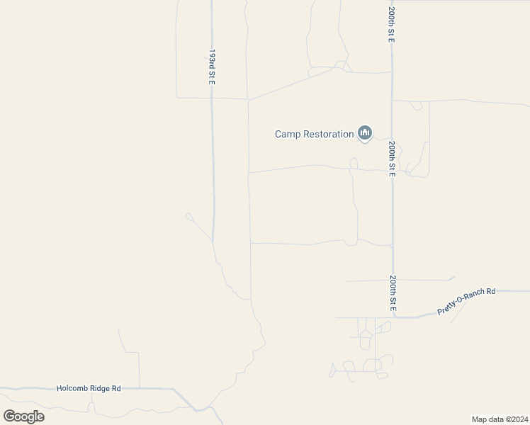 map of restaurants, bars, coffee shops, grocery stores, and more near 195th Street East in Crystalaire