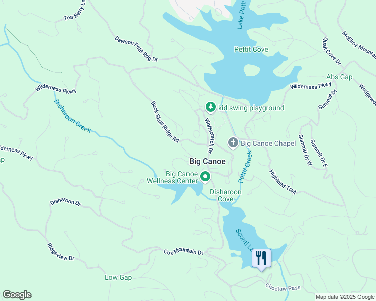 map of restaurants, bars, coffee shops, grocery stores, and more near 65 Laurel Ridge Trail in Jasper