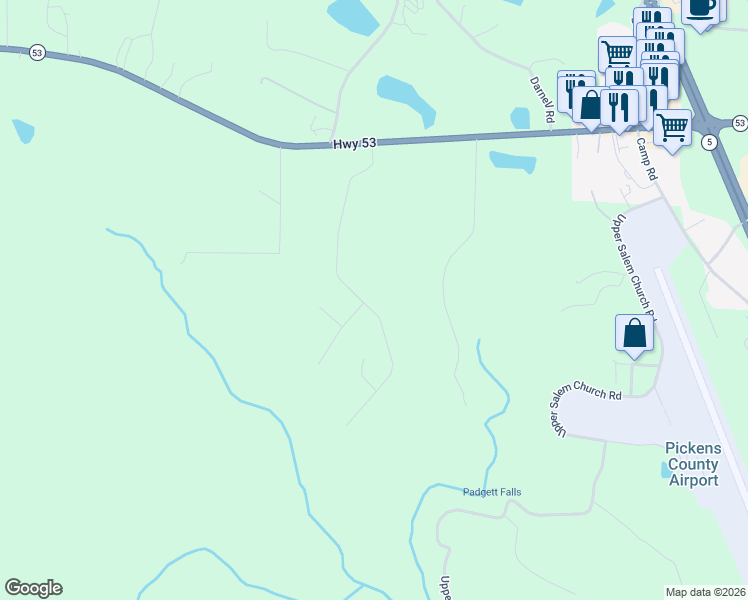 map of restaurants, bars, coffee shops, grocery stores, and more near 461 Philadelphia Drive in Jasper