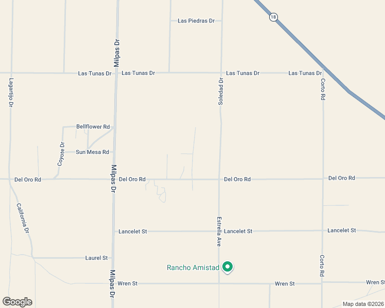 map of restaurants, bars, coffee shops, grocery stores, and more near Marisco Road in San Bernardino County