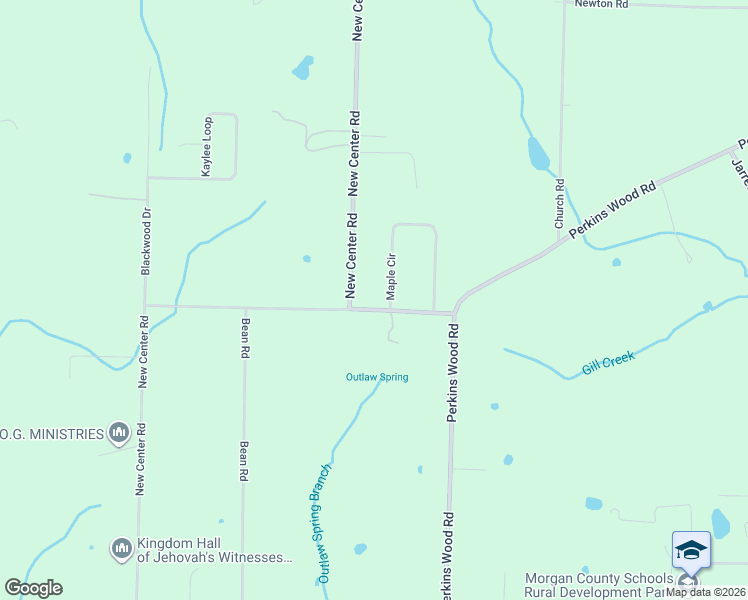 map of restaurants, bars, coffee shops, grocery stores, and more near 22 Maple Circle in Hartselle